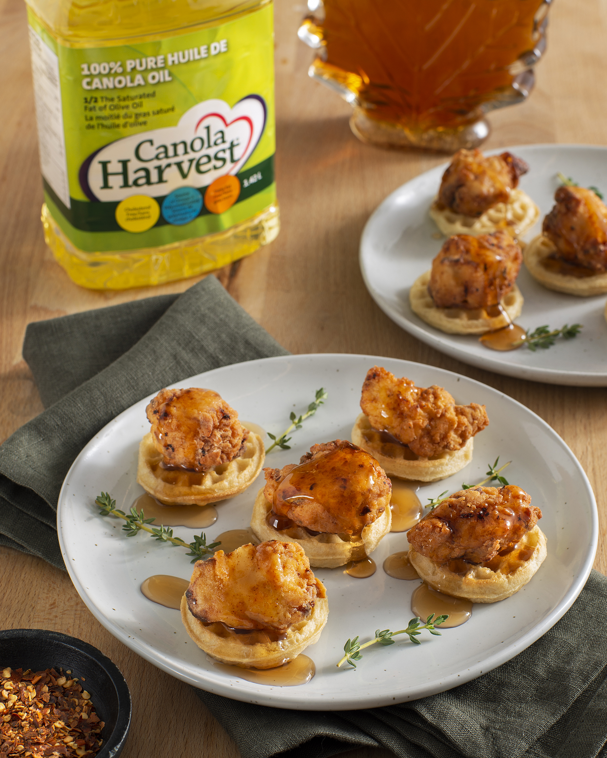 Image of chicken and waffle bites